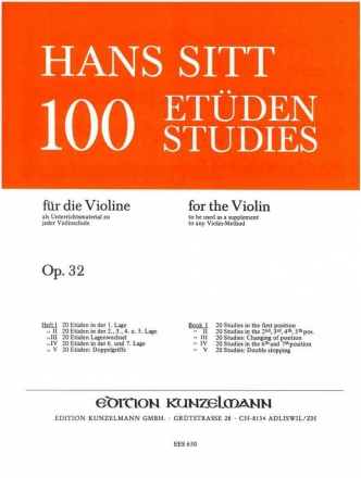 100 Etden op.32 Band 1 fr Violine