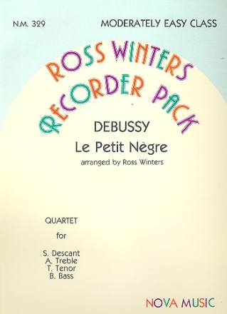 Le petit ngre for 4 recorders (SATB) score and parts