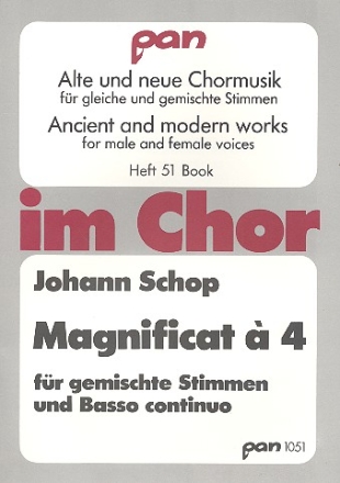 Magnificat  4 fr gem Chor und Bc,  Sing- und Spielpartitur