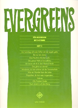 Evergreens Band 2: fr Akkordeon mit B-Stimme
