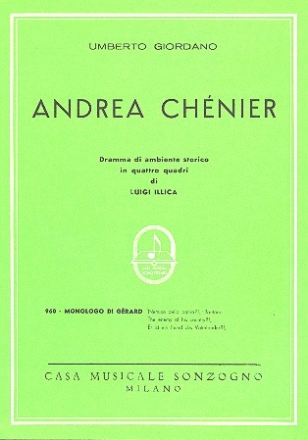 Nemico della Patria Monolog des Grard fr Bariton und klavier