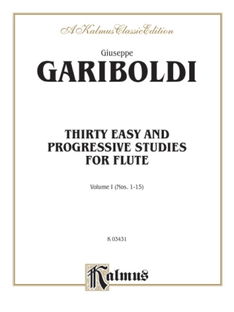30 easy and progressive Studies vol.1 (nos.1-15) for flute