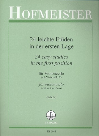 24 leichte Etden in der ersten Lage fr Violoncello mit Begleitung eines zweiten Cellos