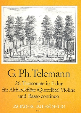 Triosonate F-Dur Nr.26 TWV42:F6 fr Altblockflte (Flte), Violine und Bc