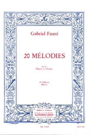 20 mlodies vol.3 (nos.41-60) pour mezzosoprano et piano
