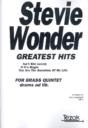 Stevie Wonder Greatest Hits for brass quintet