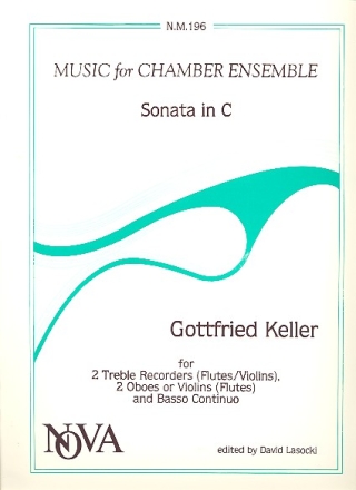 Sonata C major for 2 treble recorders, 2 oboes (violins) and Bc parts