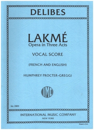 Lakm opera vocal score (fr/en)