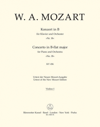 KONZERT IN B-DUR FUER KLAVIER UND ORCHESTER, KV 456,  VIOLINE 1 BADURA-SKODA, P.  VIOLINE 1