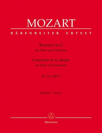 Konzert G-Dur KV313 fr Flte und Orchester Partitur