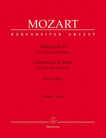 Konzert G-Dur KV313 fr Flte und Orchester Partitur