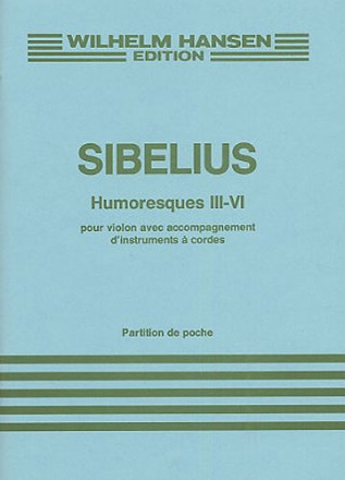 Humoresques nos.3-6 op.89,1-4 for violin and accompaniment study score