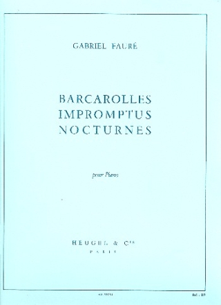 Barcarolles impromptus nocturnes pour piano