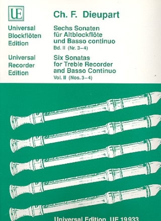 6 Sonaten Band 2 (Nr.3-4) fr Altblockflte und Bc