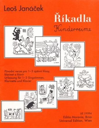 Rikadla ( Kinderreime ) Urfassung fr 1-3 Singstimmen fr Klarinette und Klavier