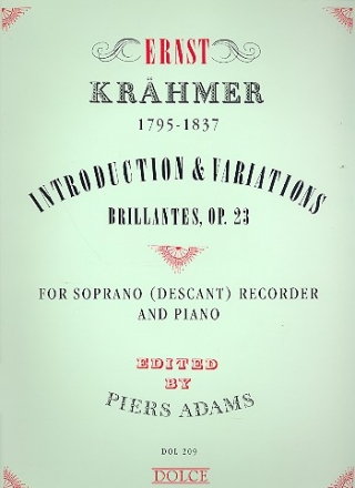 Introduction and variations brillantes op.23 for descant recorder and piano