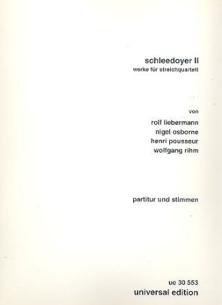 Schleedoyer II Werke fuer Streichquartett  Partitur+Stimmen Graffiti After Cy Twombly