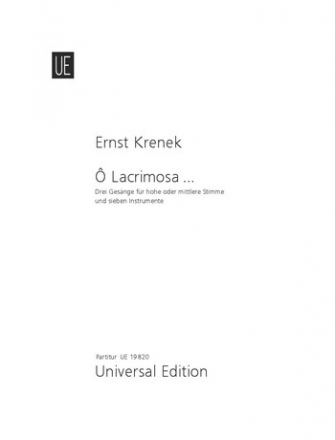 O LACRIMOSA OP.48 FUER GESANG UND SIEBEN INSTRUMENTE PARTITUR