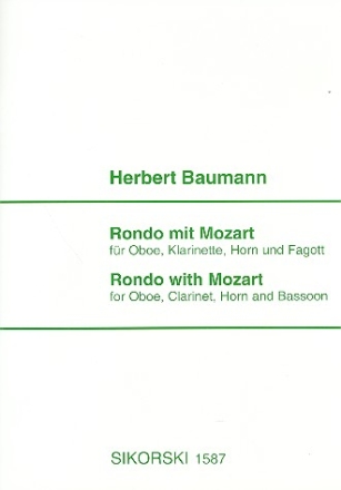 Rondo mit Mozart fr Oboe, Klarinette, Horn, Fagott Partitur und Stimmen
