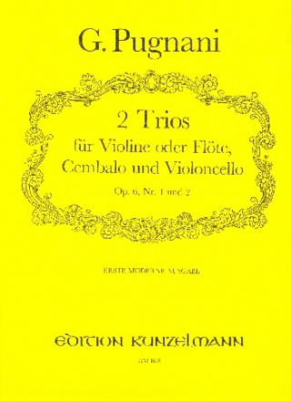 2 Trios op.6,1-2 fr Violine (Flte), Cembalo und Violoncello Partitur und Stimmen