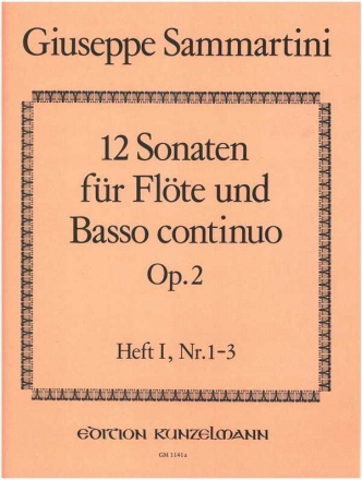 12 Sonaten op.2 Band 1 (Nr.1-3) fr Flte und Bc