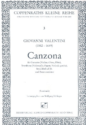 Canzona fr Cornetto (Violine, Oboe, Flte), Posaune (Vic, Fagott) und bc