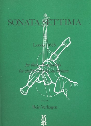 Sonata settima for 3 alto recorders (violins) and bc