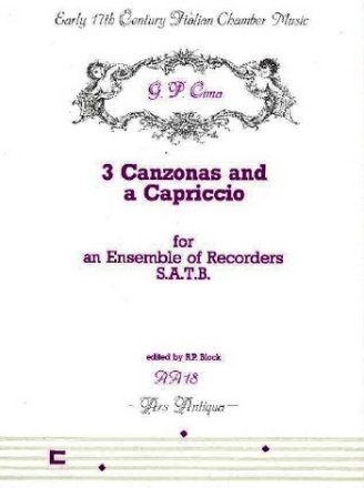 3 Canzonas and a Capriccio for an ensemble of recorders (SATB)