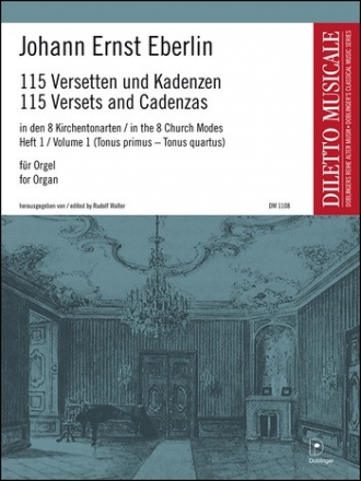 115 Versetten und Badenzen Band 1 8 Kirchentonarten fr Orgel
