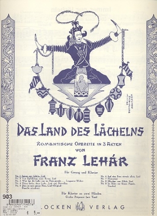 Immer nur lcheln   aus Das Land des Lchelns fr Gesang und Klavier