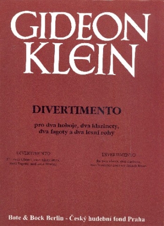 Divertimento fr 2 Oboen, 2 Klarinetten, 2 Fagotte und 2 Hrner Partitur und Stimmen