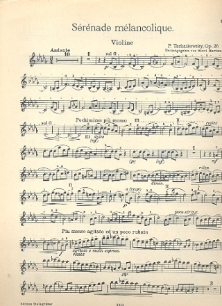 Serenade melancolique op.26 fr Violine und Klavier Solostimme
