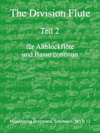 The Divison Flute Band 2 fr Altblockflte und Bc Partitur und Spielpartitur Altblockflte und bc
