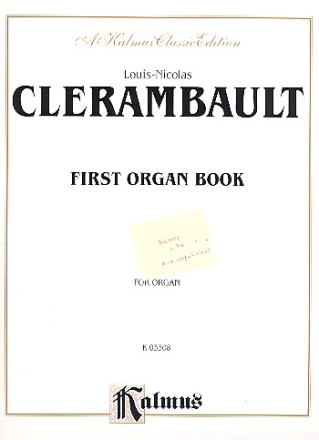 First Organ Book for organ