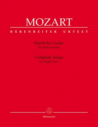 Smtliche Lieder  fr hohe Singstimme und Klavier