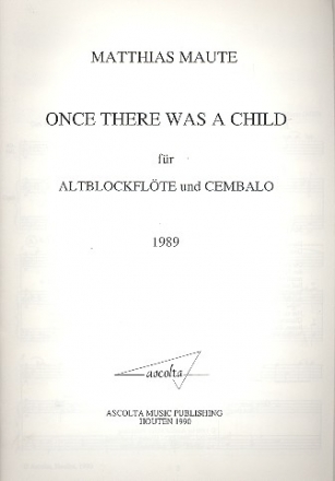 Once there was a Child fr Altblockflte und Cembalo