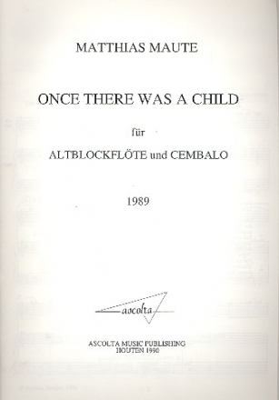 Once there was a Child  fr Altblockflte und Cembalo