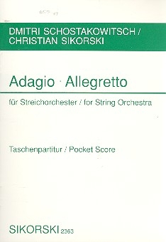 Adagio und Allegretto fr Streichorchester Studienpartitur