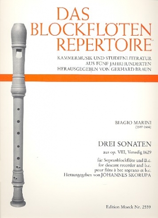 3 Sonaten aus op.8 Venedig 1629 fr Sopranblockflte und Bc
