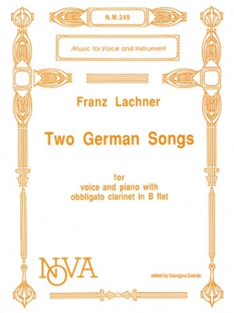 2 GERMAN SONGS FOR VOICE AND PIANO WITH OBBLIG. CLARINET B FLAT