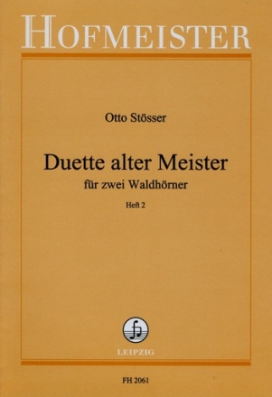 Duette alter Meister Band 2 fr 2 Waldhrner Spielpartitur