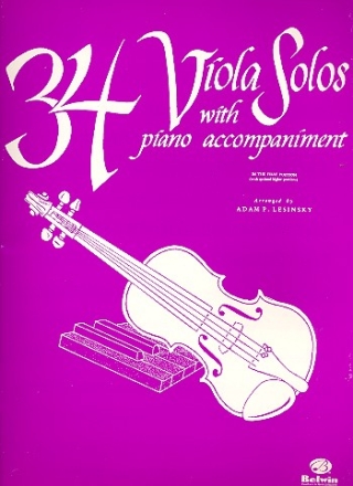34 Viola Solos with piano accompaniment