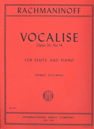 Vocalise op.34,14 for flute and piano