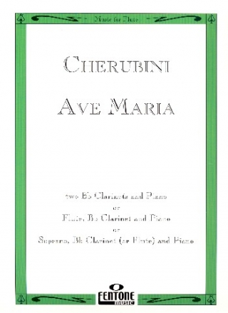 Ave Maria for 2 clarinets (flute and clarinet) and  piano
