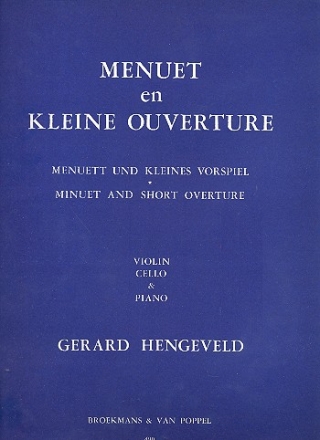 Menuett und kleines Vorspiel fr Violine, Cello und Klaviere