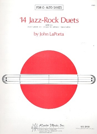 14 Jazz-Rock Duets for Eb alto saxes, grade 3-4