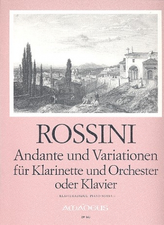 Andante und Variationen fr Klarinette und Orchester oder Klavier (Klavierauszug)