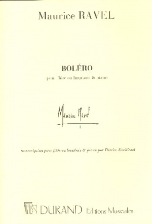 Bolero pour flute (hautbois) et piano