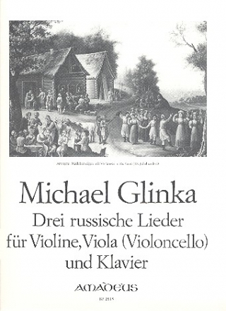 3 russische Lieder fr Violine, Viola (Violoncello) und Klavier Stimmen