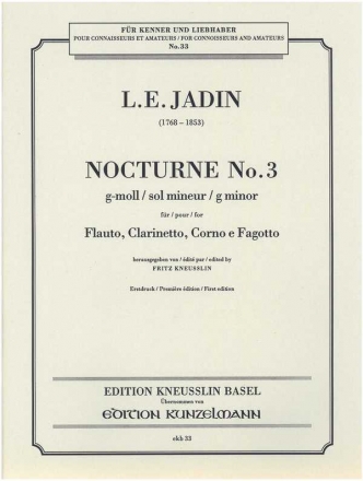 Nocturne g-Moll Nr.3 fr Flte, Klarinette, Horn und Fagott Stimmen